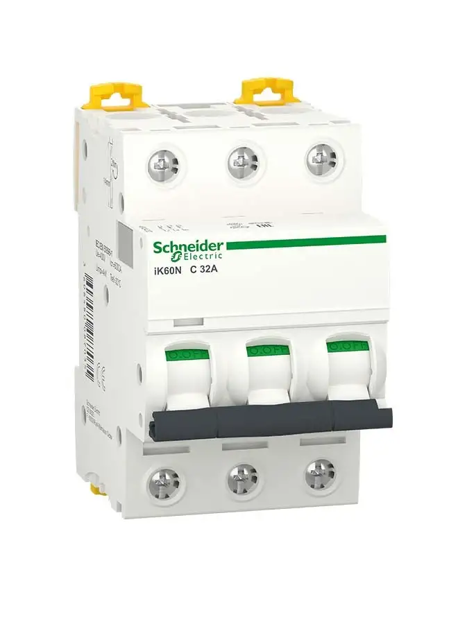 Schneider Electric Schneider Electric Miniature Circuit Breaker (Mcb), Acti9 Ik60N, 3P, 32A, C Curve, 6000A (Iec/En 60898-1)