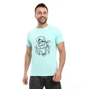 Caesar Mens  Printed T- Shirt With Half Sleeves And Round Neck