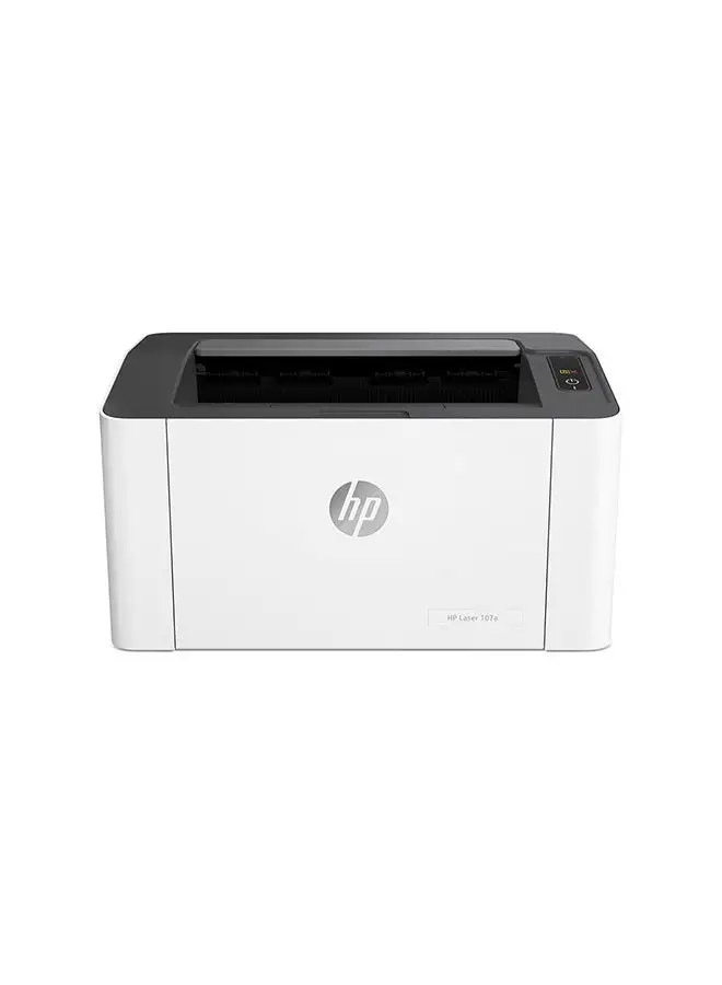 طابعة HP Laser 107a Business باللون الأبيض - سرعة طباعة تصل إلى 21 صفحة في الدقيقة 4ZB77A 33.1* 21.5* 17.8 سم أسود/أبيض