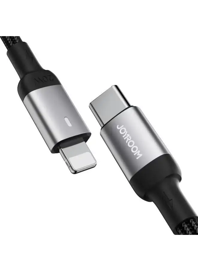 JOYROOM S-CL020A10 Extraordinary Series 20W Type-C to Lightning Fast Charging Data Cable, 1.2M - Black