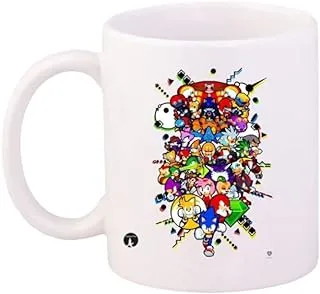 RYN PRINTED Design Game Sonic/Character Mug White/Blue Yellow Standard Size