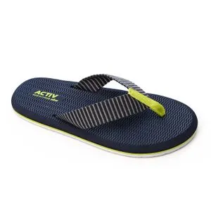 Activ Navy Bue & Lime Green Summer One Thong Flip-Flop