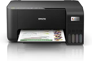 Epson EcoTank L3250 Home ink tank printer A4, colour, 3-in-1 printer with WiFi and SmartPanel App connectivity, Black, Compact