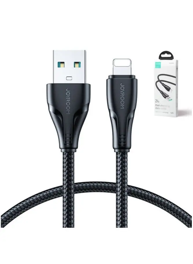 JOYROOM Surpass Series 2.4A 1.2m USB - Lightning Cable - Joyroom S-UL012A11 Black