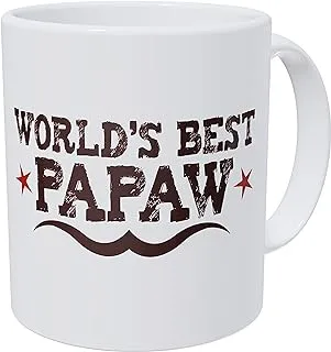 Wampumtuk World's Best Papaw Grandfather 11 Ounces Funny Coffee Mug