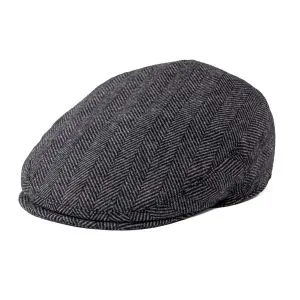 Fashion Autumn Men Cap Summer Hat Wool Blend Flat Caps Large Check Herrinbone Hats