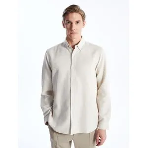 LC Waikiki Slim Fit Long Sleeve Dobby Weave Men's Shirt