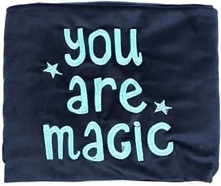 هدية ماماز بطانية صوف مطرزة You Are Magic، باللون الأزرق