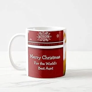 RADANYA Tea or Coffee Mug Funny Photo Merry Christmas Aunt Mug Coffee Mug Ceramic Tea Milk Gift Cup