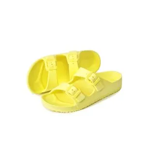 Jet Double Buckle Slipper For Boys - Yellow