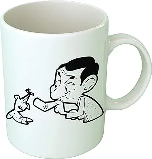 Upteetude Mr Bean Ceramic Mug, White, 2724654004020