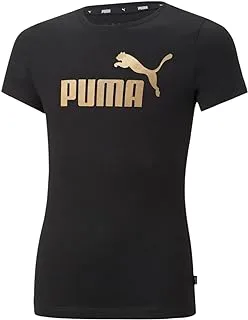 Girls ESS+ Logo Tee G Puma Black-Gold SHIRT