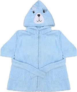 junior Boys Embroidered Hooded Towel, L.Blue, 2 Years