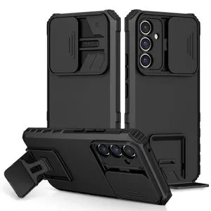 Samsung Galaxy A24 Case,Rugged Heavy Duty Stand Case With Slide Camera Cover & Kickstand Case For Samsung Galaxy A24