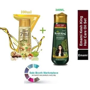 Emami Kesh King Anti HairFall Shampoo-340Ml + Emami 7 Oil's -100Ml