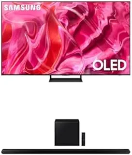 Samsung 55 Inch QD-OLED Smart TV - Neural HDR Quantum Processor 4K - QA55S90CAUXEG [2023 Model] & Samsung Wireless Soundbar with Dolby Atmos/DTS Virtual - HW-S800B/ZN [Exclusive Bundle]