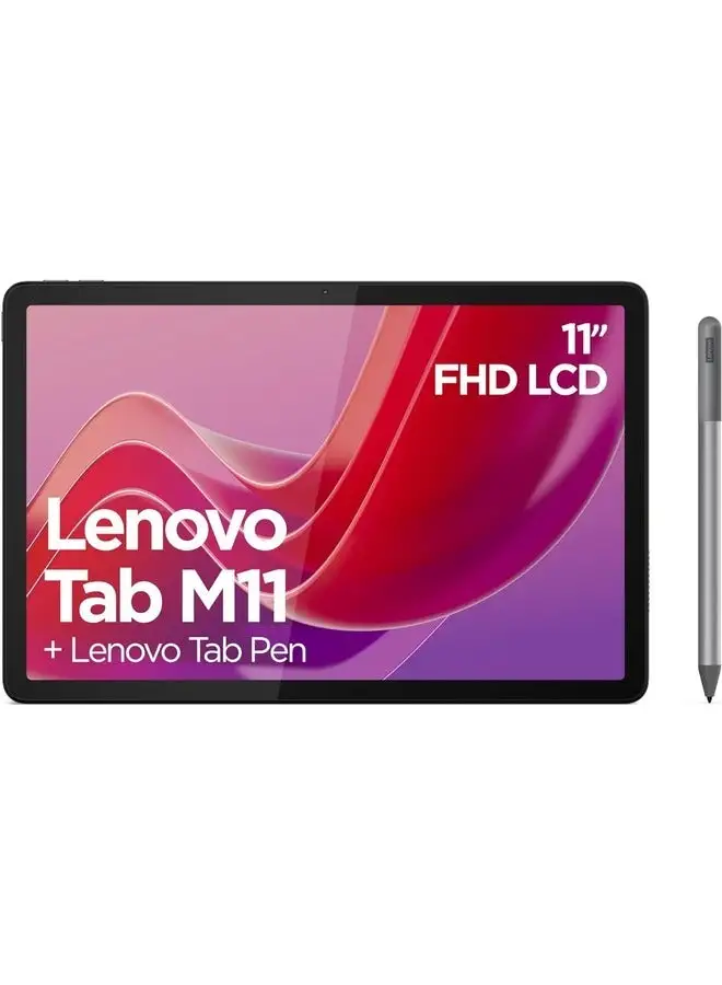 Lenovo Tab M11 11-Inch Luna Grey 4GB RAM 128GB 4G LTE With Folio Case & Lenovo Pen