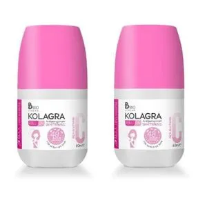 Kolagra Whitening Roll-On Antiperspirant - Berry 3 IN1- 60 Ml 2Pcs