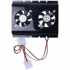 915 Generation Black 3.5 SATA IDE Drive HDD 2 Fan Cooler for PC