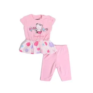 Zercon Summer Pajama Set For Newborn Girls 6160 0-18 M