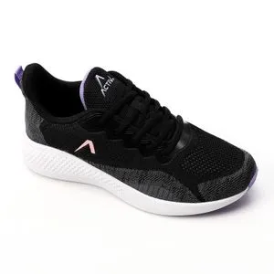 Activ Self Pattern Textile Sneakers - Black, Grey & Lilac