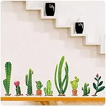 Green PVC Cactus Wall Sticker