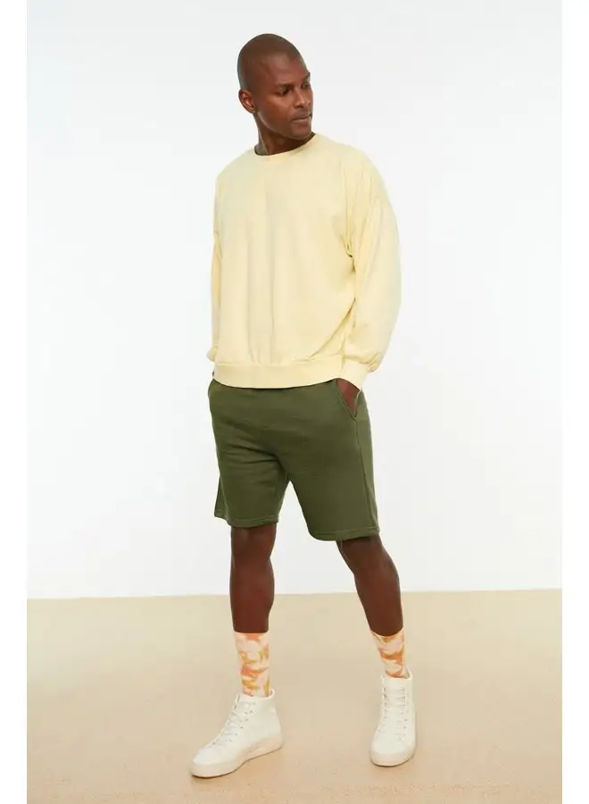 trendyol Khaki Men's Regular/Normal Cut Basic Shorts&Bermuda