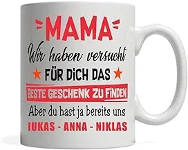 Funny Coffee Mug, Mom We tried to find the best present for you, but you already have us, Best Mama Gifts,Birthday, Thanksgiving, Christmas gifts, German Mother's Day gifts ，11 oz Novelty Mug