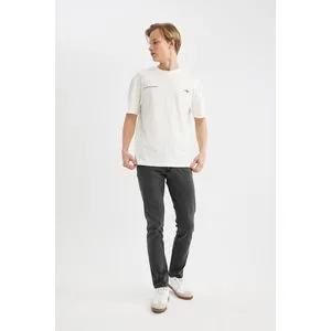 Defacto Man Slim Fit Denim Trousers.