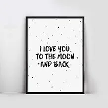 Love you and back black Frame Wall Art