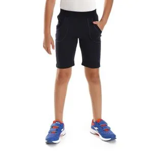 Diadora Printed Cotton Short For Boys - Navy