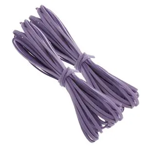 2Pcs 5m Flat Leather Cord Strings For DIY Bracelet Jewelry Purple1