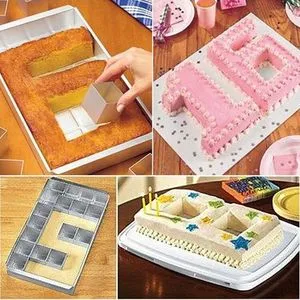 Number Letters Mould Baking Making Tool With Tray