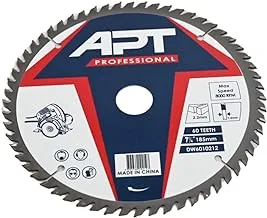 APT DW6010212 TCT Circular Saw Blade for Wood, 185 mm x 2 mm Size