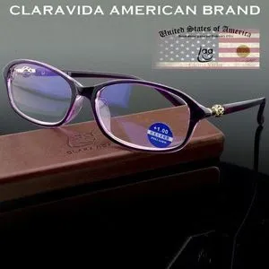 Clara Vida Luxury Anti Blu Light Women Ladies Reading Glasses +2.75_purple frame