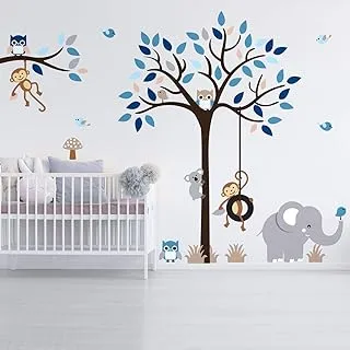 Touching Animals in The Jungle Decorative Children's Room Sticker (100 x 75cm)