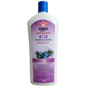 VANDA CARE Shampoo & Conditioner 2 In 1 With Rosemary Oil - 700 ML