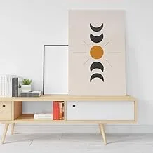 Moon phases wall art black moon Printed canvas wall art 120x80