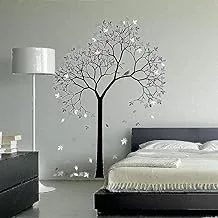 Spoil Your Wall Brand، ملصقات حائط بتصميم شجرة لغرفة المعيشة، ديكور المنزل، ملصقات حائط مقاومة للماء