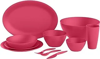 M-DESIGN Lifestyle Tableware 56 PCS Dinner Set (Fuchsia)