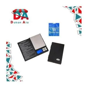 Notebook Series Digital Plastic Jewelry Scale (500 X 0.01g Capacity, Black) + Dukan Alaa Bag