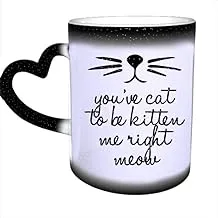 Personalized Magic Mug, Cat Kitten Meow Kitties Printing Morphing Mug Quotes Color Changing Cup in the sky, Customized Coffee, Tea, Cocoa Cup Ceramic Mug.