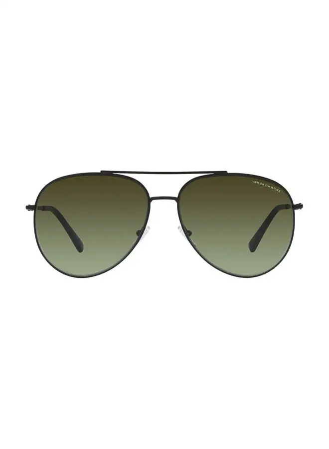 Armani Exchange Full Rim Aviator Sunglasses 0AX2043S 62 6000E8