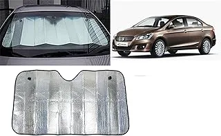 Autopearl Collapsible Mesh Foldable Auto Front/Rear Window Sun Shade Car Windshield For Maruti Suzuki Ciaz (130 * 60 Cm_Silver)