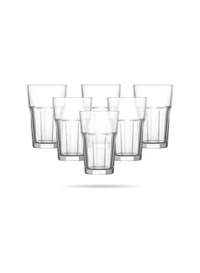 LAV High 6 Piece Glasses Set 300 Ml-Clear