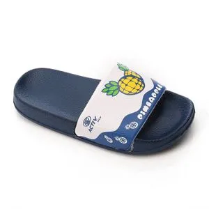 Activ Kids Pineapple White & Navy Blue Sliders