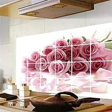 Roses Kitchen Vinyl Wall Stickers Home Bathroom Waterproof Decals Home Decoration Wallpaper Kitchens