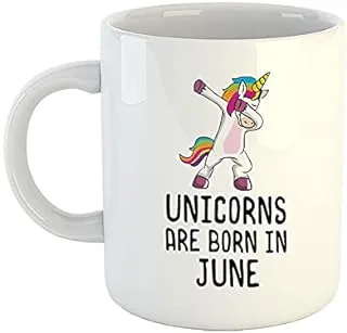 iKraft Coffee Mug | Printed Design - Unicorns are Born in June | Stylish Mug | Best Gift for Friends and Coffee and Tea (Chai) Lovers, White - 11oz [325 ml]