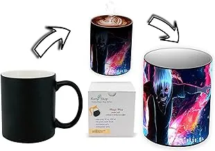 Risty Shop Tokyo Ghoul (Style-114) Gourmet Coffee Magic Mug Superhero Jujutsu Manga Anime Lovers Capacity 350 ml, Dishwasher, Microwave Safe, Must Buy, Birthday Gift.