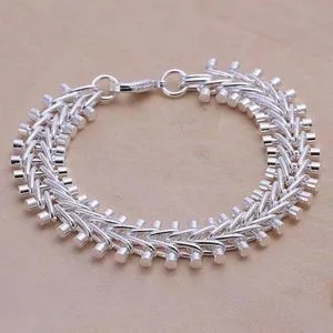 Fashion New   Jewelry 925 Sterling Silver Fishbone Charm Chain